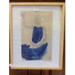 A framed and glazed Auguste Rodin print of lady