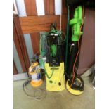 A Kaarcher K4 pressure washer together with leaf blower, sprayers etc.