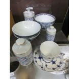 A selection of ceramic items to include Royal Copenhagen, Limoges, oriental style bowls, etc