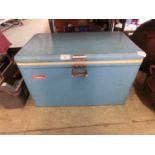 A mid-20th century blue kitchen cool box by Coleman