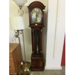 A reproduction mahogany cased granddaughter clock by James Stewart of Armagh