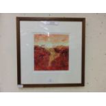 A framed and glazed limited edition print after Anya Simmons titled 'Caerleon Cottage' artist's