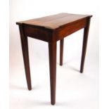 An 18th century and later mahogany, boxwood strung and purpleheart banded occasional table on square