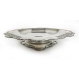 A George V silver pedestal bowl of octagonal form. Hallmarked for Sheffield 1936, makers mark for
