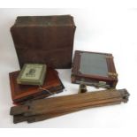 A 19th century Mckellen of Manchester/Thorntons Patent folding plate camera with case, time shutter,