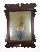 An 18th century mahogany fretwork mirror, h. 67 cm, w. 48 cmLosses to fretwork. Condition