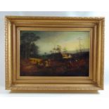 J Wallace (British, late 19th century)harvest sceneoil on canvassigned and dated 188159 cm x 90