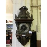 A reproduction Austrian drop-dial wall clock