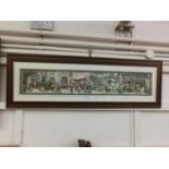 A framed and glazed three dimensional display of Victorian street scene