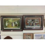 A pair of framed and glazed limited edition prints of French families after F.Boilauges