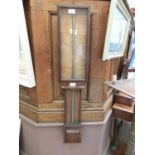 An early 20th century oak cased Admiral Fitzroy barometer (A/F)