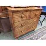 A satinwood chest of two short over two long drawers