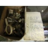 A box containing a collection of specimen tubes