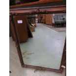 A gilt framed rectangular bevel glass mirror