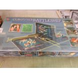 A boxed MB Electronics computer Battleship game