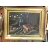A gilt framed oil on canvas of still life signed Appleby