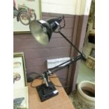 A Herbert Terry two step base black angle poise lamp