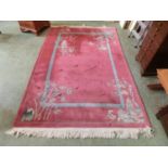 A pink ground Chinese style rug