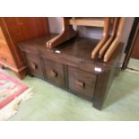 A modern eastern hardwood three drawer cabinet