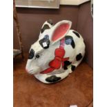 A mid-20th century papier mache hand painted rabbit