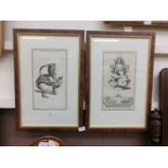 A pair of framed and glazed French architectural prints