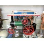 A Mamod steam traction engine with box