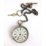 A Victorian silver fusee pocket watch, the dial signed 'J. &. a. Stadler Salford'. Together with a