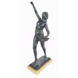 A reproduction bronze figure of dancing lady, h.34 cmBreak and repair to arm.