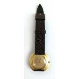 A ladies yellow metal V.Bueche Girod wristwatch with segmented dial and baton markers.Not in working