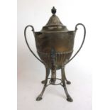 A Victorian silver samovar with part reeded decoration. Hallmarked for Sheffield 1898, makers mark