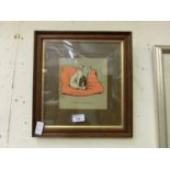 An oak framed and glazed print 'Nobody Seems To Love Me' signed Cecil Aldin