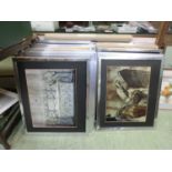 Quantity of framed photographic prints incl. church interiors, stained glass windows, etc.