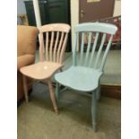 Pair of painted kitchen chairs