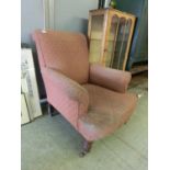 Early 20th Century armchair with walnut legs (AF)