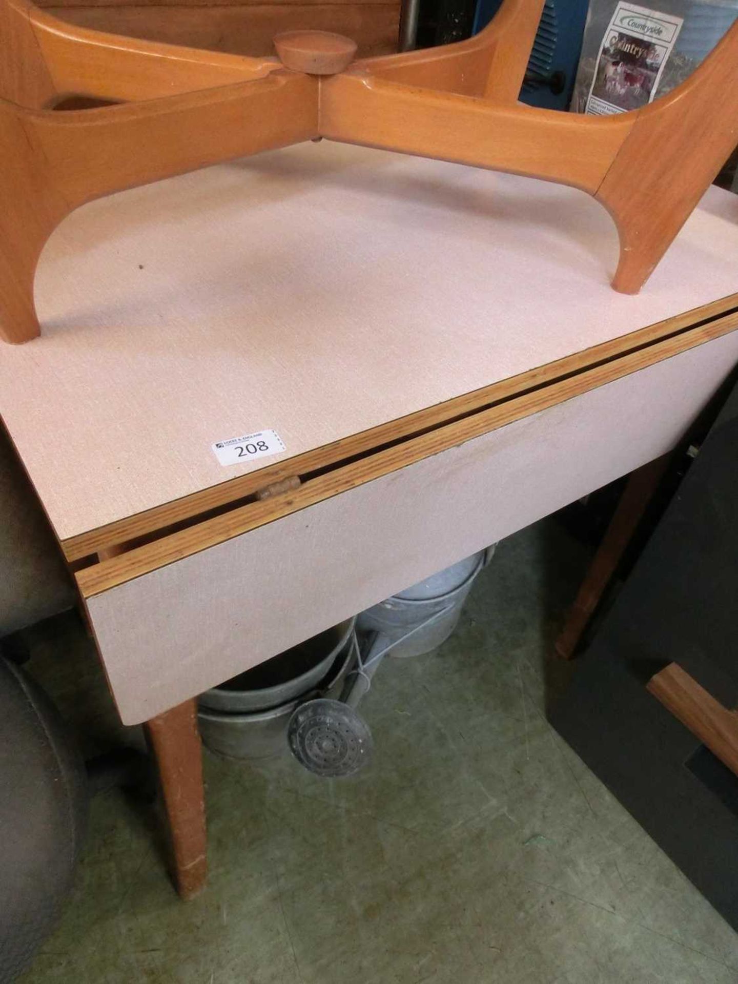 Mid 20th Century Formica top drop leaf table