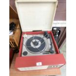 A Civic 999 mid-20th century travelling record player