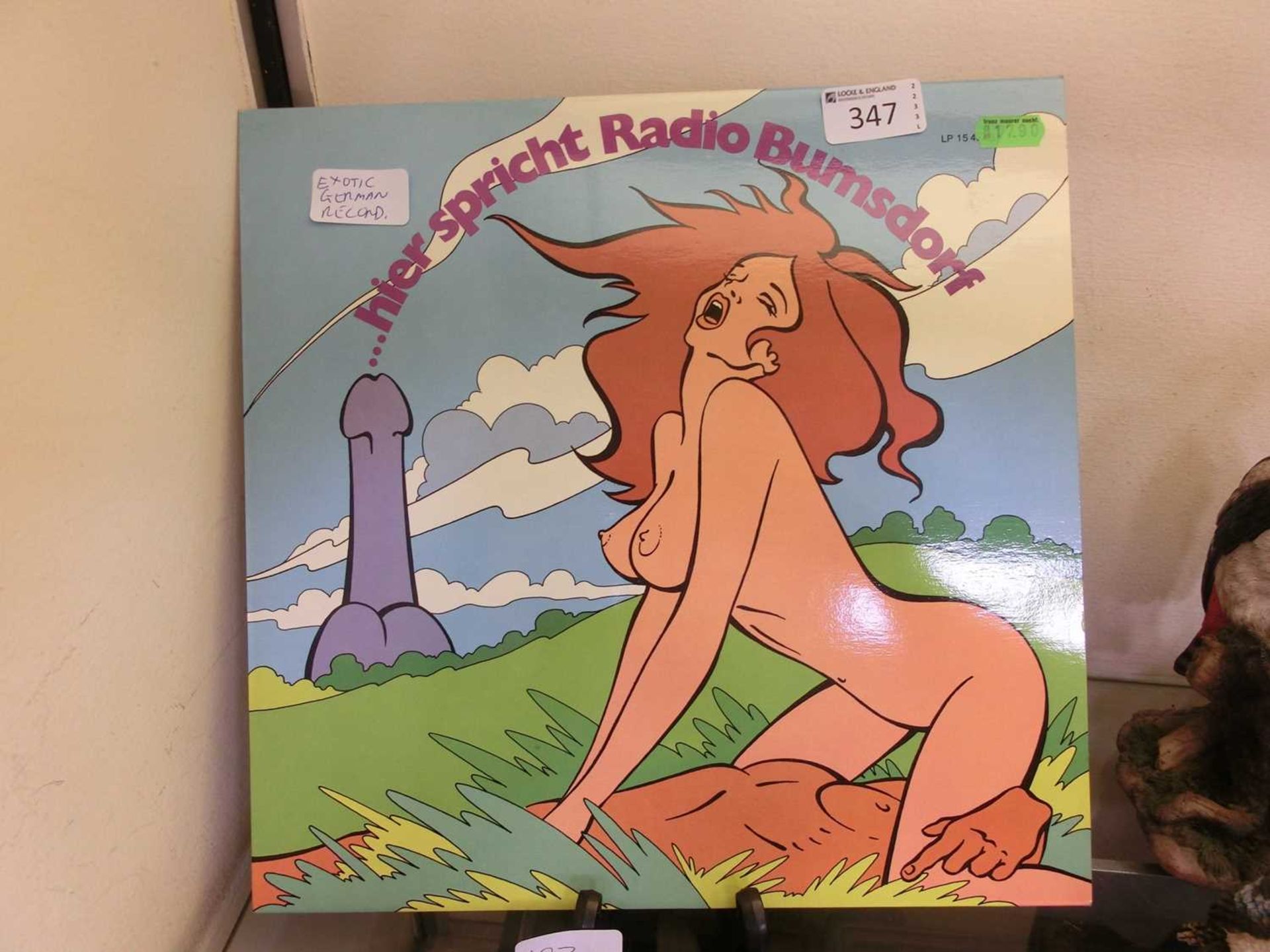 An German record with risqué cover titled 'Hier Spricht Radio Bumsdorf'