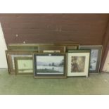 A large collection of framed and glazed prints to include Vernon Ward, Jay Beddows, etc