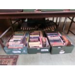 Three trays of assorted hardback books to include books on the Victorian Empire