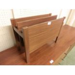 A mid-20th century teak magazine rack