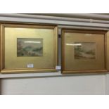 A pair of 19th century watercolours of lake scenes