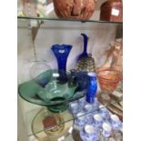 A collection of art glassware to include vases, bowls, ewer, etc