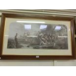 A large framed and glazed early 20th century print 'Foot Ball'