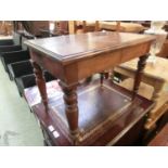 A Victorian mahogany rectangular stool