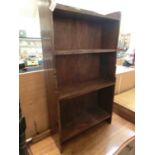 An oak open bookcase