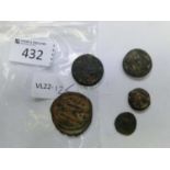 A small quantity of Roman coinage