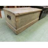 A Victorian pine blanket box (A/F)