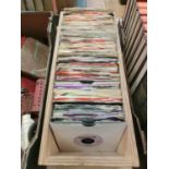 A box of 45RPM records