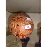 A South American carved gourd