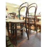 A pair of bentwood correction chairs (A/F)